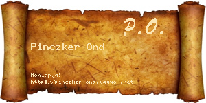 Pinczker Ond névjegykártya