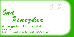 ond pinczker business card